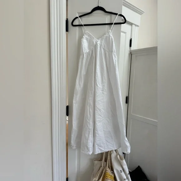 Cotton White Maxi Dress - Picture 3 of 5